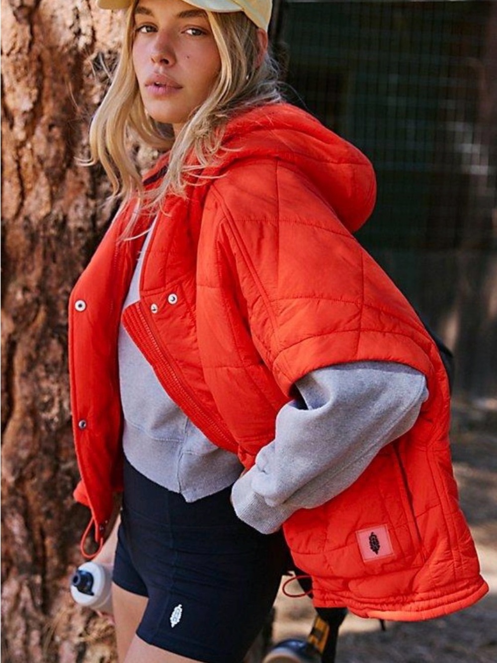 Free People Movement Happy Trails Poncho size XS NWT in flame